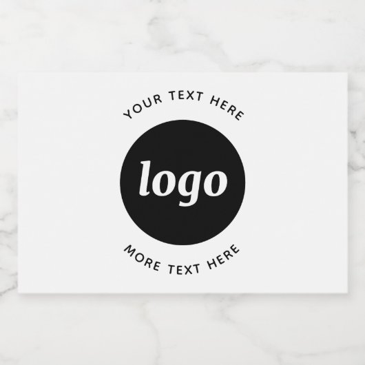 Eenvoudige Logo met SMS Business Promotion Sparkling Wijnetiket (Enkel label)