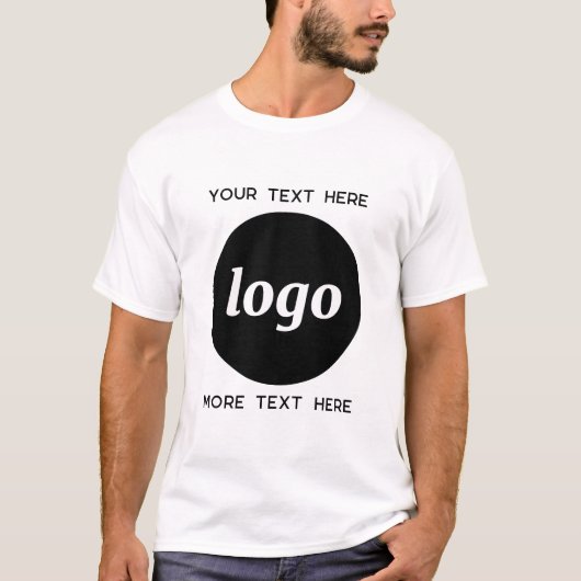 Eenvoudige Logo met SMS Business Promotion T-shirt (Voorkant)
