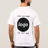 Eenvoudige Logo met SMS Business Promotion T-shirt (Achterkant)