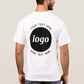 Eenvoudige Logo met SMS Business Promotion T-shirt (Achterkant)