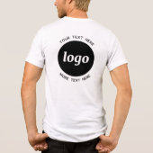 Eenvoudige Logo met SMS Business Promotion Tri-Blend Shirt (Achterkant)