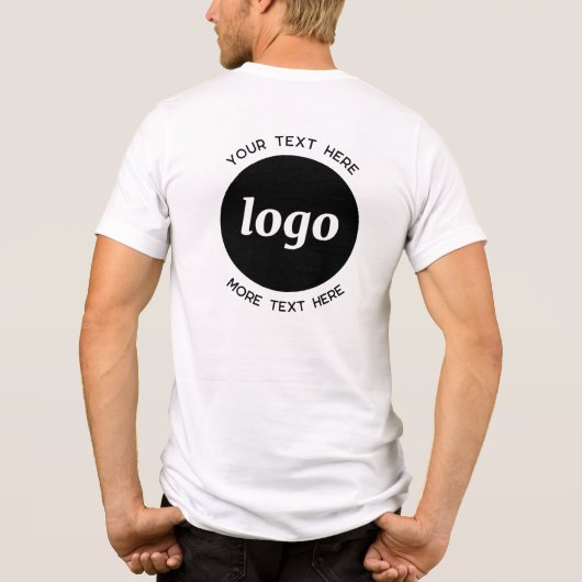 Eenvoudige Logo met SMS Business Promotion Tri-Blend Shirt (Achterkant)