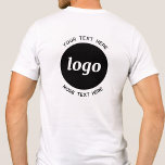 Eenvoudige Logo met SMS Business Promotion Tri-Blend Shirt<br><div class="desc">Voeg uw eigen logo en keuze aan tekst toe aan dit ontwerp voor de achterafdruk. Verwijder desgewenst de bovenste of onderste tekst. Minimalistisch en professioneel. Geweldig voor werknemers branding,  als personeel uniform of als een promotieproduct voor uw klanten en klanten.</div>