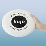 Eenvoudige Logo met SMS Business Promotion Wham-O Frisbee<br><div class="desc">Voeg je eigen logo en tekstkeuze toe aan dit ontwerp. Verwijder desgewenst de bovenste of onderste tekst. Minimalistisch en professioneel. Geweldig voor medewerkers en medewerkers,  als promotieproduct voor uw klanten en klanten,  en tijdens shows en bedrijfsevenementen.</div>
