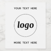 Eenvoudige Logo met SMS Business Promotion Wijn Etiket (Enkel label)