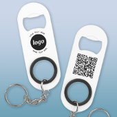 Eenvoudige Logo met SMS QR Code Business Mini Flessenopener