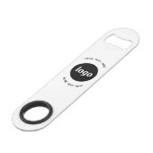 Eenvoudige Logo met SMS QR Code Business Speed Flessenopener (Voorkant Gekanteld)