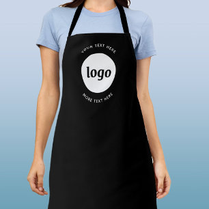 Eenvoudige Logo Met Tekst Bedrijfs Schort