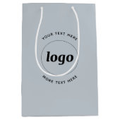 Eenvoudige Logo met tekst Business Blue Medium Cadeauzakje (Voorkant)