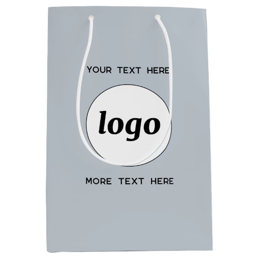 Eenvoudige Logo met tekst Business Blue Medium Cadeauzakje (Voorkant)