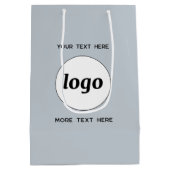 Eenvoudige Logo met tekst Business Blue Medium Cadeauzakje (Achterkant)