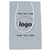 Eenvoudige Logo met tekst Business Blue Medium Cadeauzakje (Voorkant)