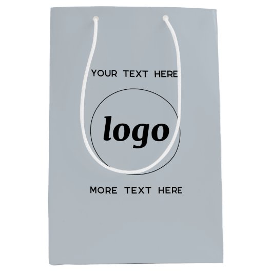 Eenvoudige Logo met tekst Business Blue Medium Cadeauzakje (Voorkant)