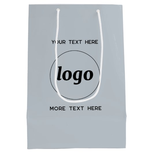 Eenvoudige Logo met tekst Business Blue Medium Cadeauzakje (Achterkant)