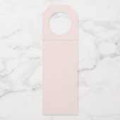 Eenvoudige Logo met Tekst Business Blush Pink Flessenhanger (Achterkant)