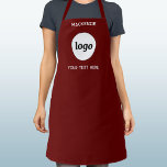 Eenvoudige Logo met tekst Business Branding Bourgo Schort<br><div class="desc">Voeg uw eigen logo en keus van tekst aan dit ontwerp toe. Verwijder de bovenste of onderste tekst als u dat wilt. Minimalistisch en professioneel. Ideaal voor het merken van werknemers of als promotiemiddel voor uw klanten en klanten.</div>