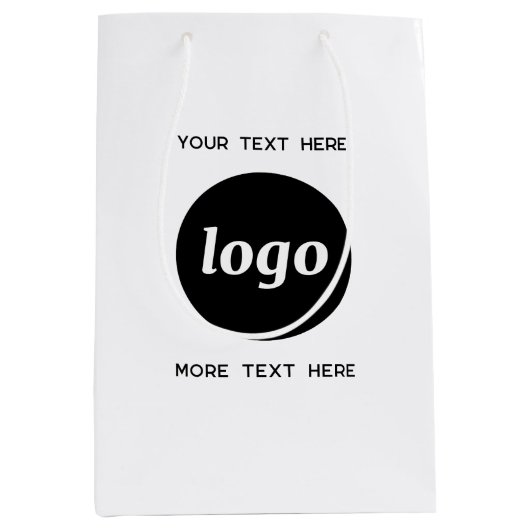 Eenvoudige Logo met tekst Business Branding Medium Cadeauzakje (Voorkant)