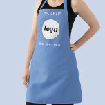 Eenvoudige Logo met tekst Business Branding Schort<br><div class="desc">Voeg uw eigen logo en keus van tekst aan dit ontwerp toe. Verwijder de bovenste of onderste tekst als u dat wilt. Minimalistisch en professioneel. Ideaal voor het merken van werknemers of als promotiemiddel voor uw klanten en klanten.</div>