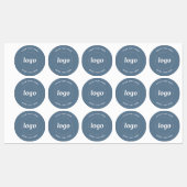 Eenvoudige Logo met tekst Business Dusty Blue Labels (Vel)