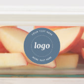 Eenvoudige Logo met tekst Business Dusty Blue Labels (Aangebracht)