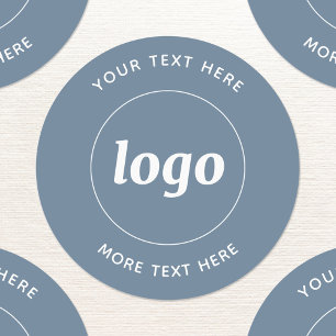 Eenvoudige Logo met tekst Business Dusty Blue Labels