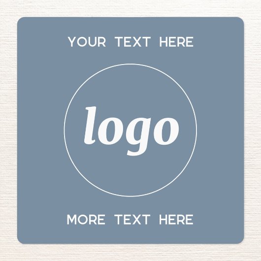 Eenvoudige Logo met tekst Business Dusty Blue Labels