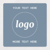 Eenvoudige Logo met tekst Business Dusty Blue Labels (Design 1)