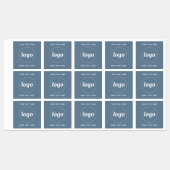 Eenvoudige Logo met tekst Business Dusty Blue Labels (Vel)