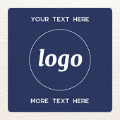 Eenvoudige Logo met tekst Business Navy Blue Labels