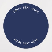 Eenvoudige Logo met tekst Business Navy Blue Labels (Design 1)