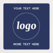 Eenvoudige Logo met tekst Business Navy Blue Labels (Design 1)