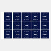 Eenvoudige Logo met tekst Business Navy Blue Labels (Vel)