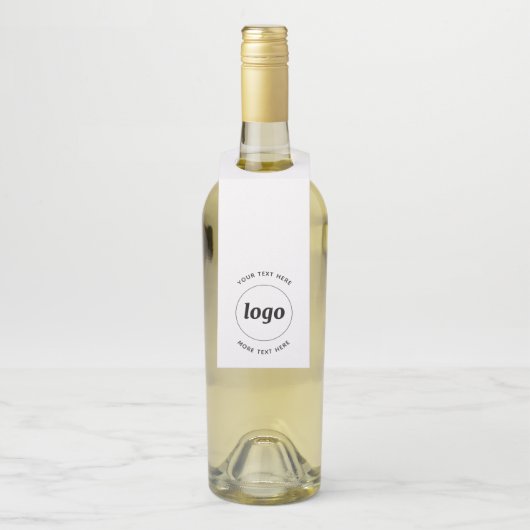 Eenvoudige Logo met tekst Business Promotional Flessenhanger (Op fles)