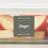 Eenvoudige Logo met tekst Business Sage Green Labels (Aangebracht)