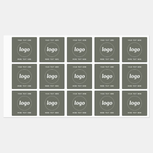 Eenvoudige Logo met tekst Business Sage Green Labels (Vel)