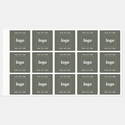 Eenvoudige Logo met tekst Business Sage Green Labels (Vel)