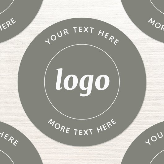 Eenvoudige Logo met tekst Business Sage Green Labels