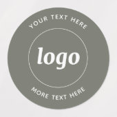 Eenvoudige Logo met tekst Business Sage Green Labels (Design 1)