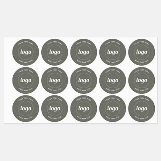 Eenvoudige Logo met tekst Business Sage Green Labels (Vel)