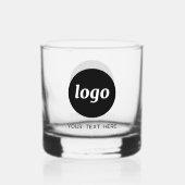 Eenvoudige Logo met tekst Promotionele zakelijke g Whisky Glas (Voorkant)
