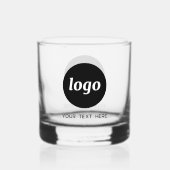 Eenvoudige Logo met tekst Promotionele zakelijke g Whisky Glas (Achterkant)