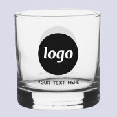 Eenvoudige Logo met tekst Promotionele zakelijke g Whisky Glas