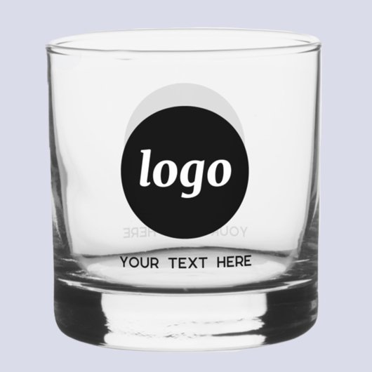 Eenvoudige Logo met tekst Promotionele zakelijke g Whisky Glas