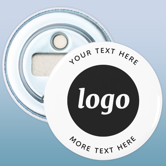 Eenvoudige Logo Met Tekst Zakelijk Button Flesopener
