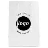 Eenvoudige Logo Met Tekst Zakelijk Medium Cadeauzakje (Achterkant)