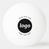 Eenvoudige Logo Met Tekst Zakelijk Pingpongbal (Achterkant)