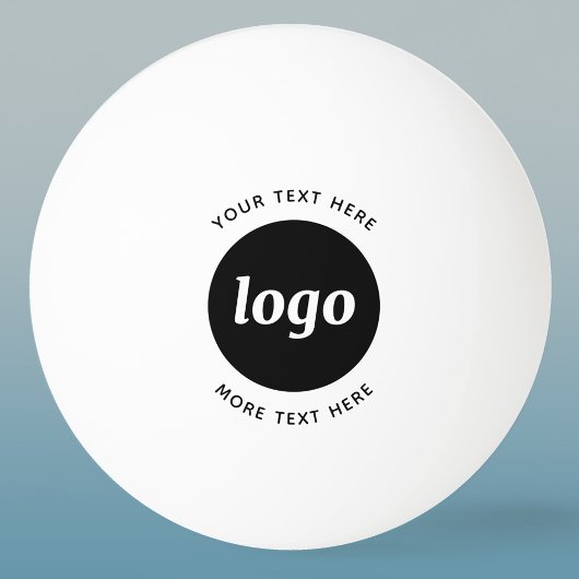 Eenvoudige Logo Met Tekst Zakelijk Pingpongbal