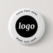 Eenvoudige Logo Met Tekst Zakelijk Ronde Button 5,7 Cm (Voorkant)