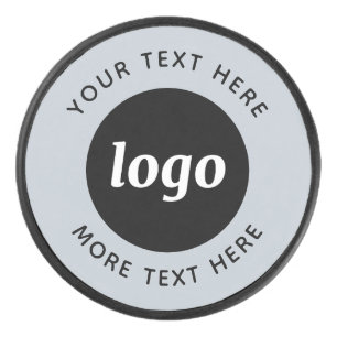Eenvoudige Logo Met Tekst Zakelijke Promotie Hockey Puck