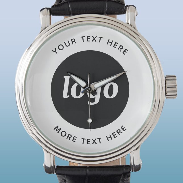 Eenvoudige logo met tekst Zakelijke promotie Horloge (Logo with text business promotional wrist watch)